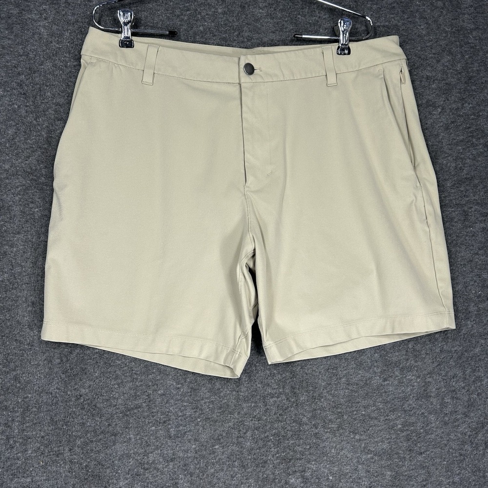 Lululemon Commission Short Mens 36 Beige Chino Preppy Classic Fit 7" inseam - Picture 1 of 8